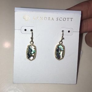 kendra scott lee gold glass pendent drop earrings